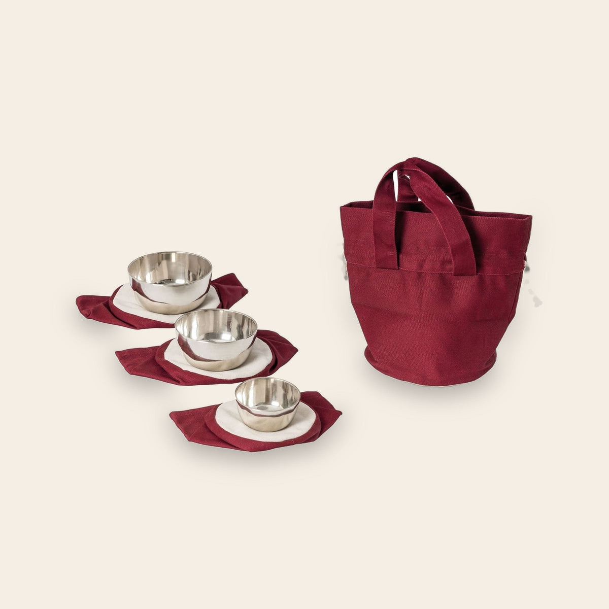 Beutel und Taschen Set für Assam und Zen Klangschalen