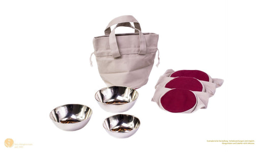 Beutel und Taschen Set für Assam und Zen Klangschalen